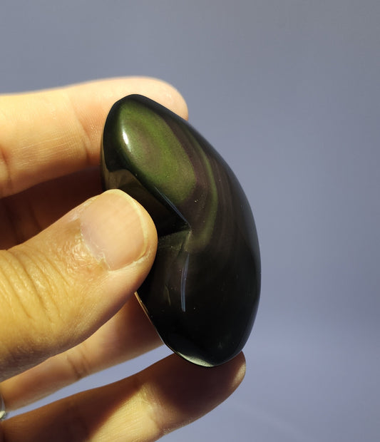 Rainbow Obsidian Heart