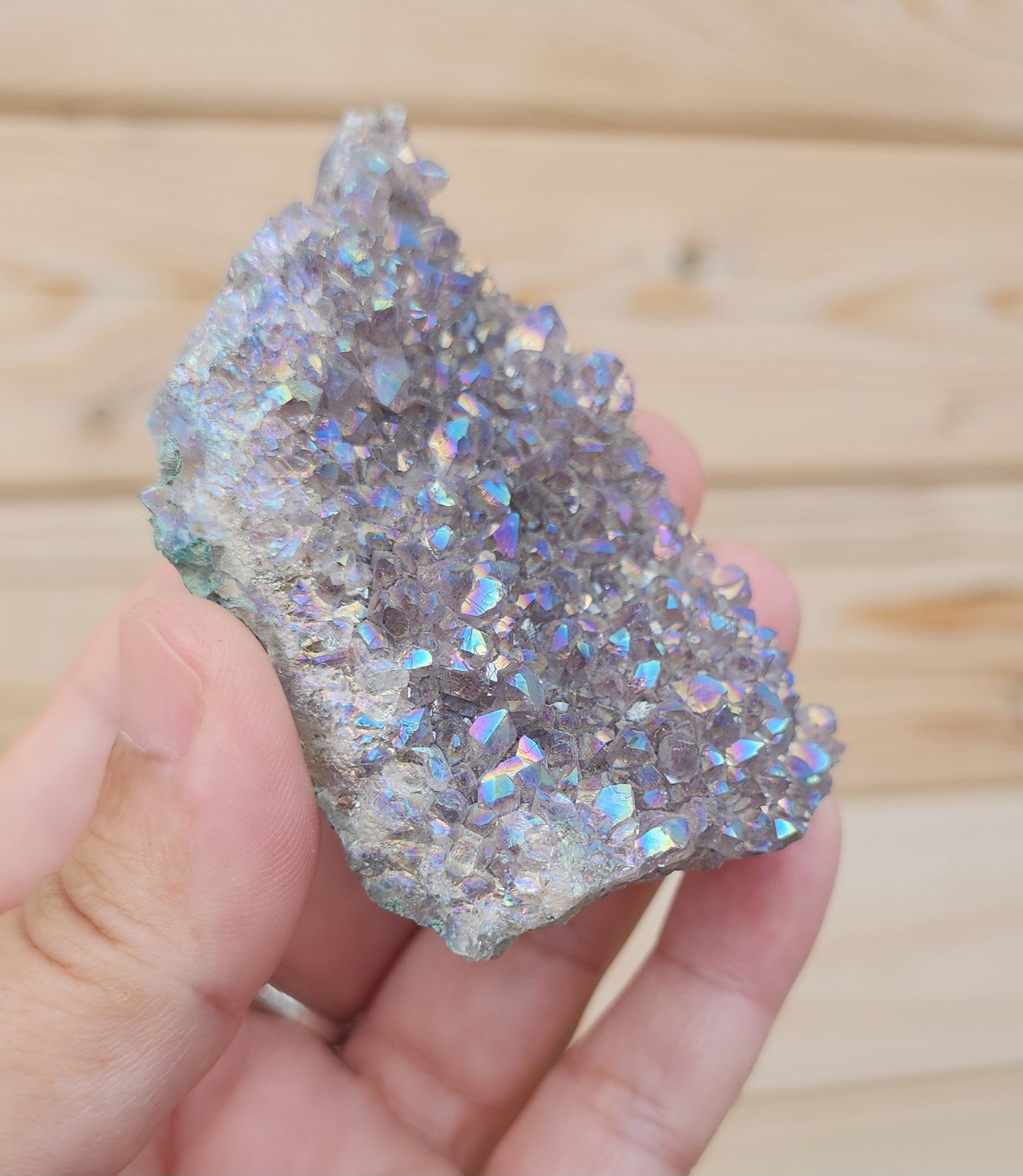 Tanzine Aura Amethyst Cluster