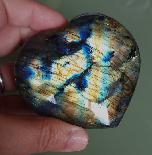 Labradorite Heart