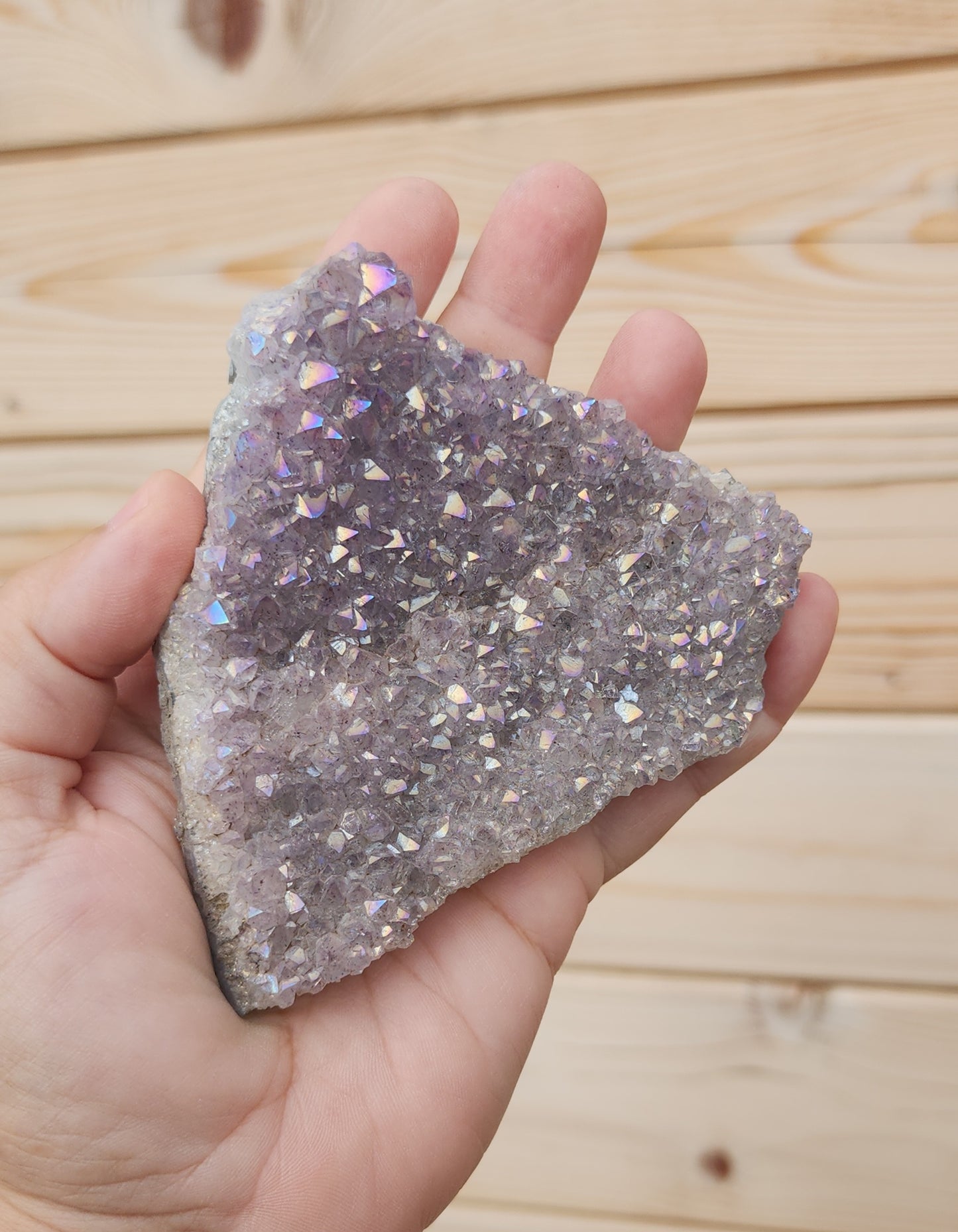 Tanzine Aura Amethyst Cluster