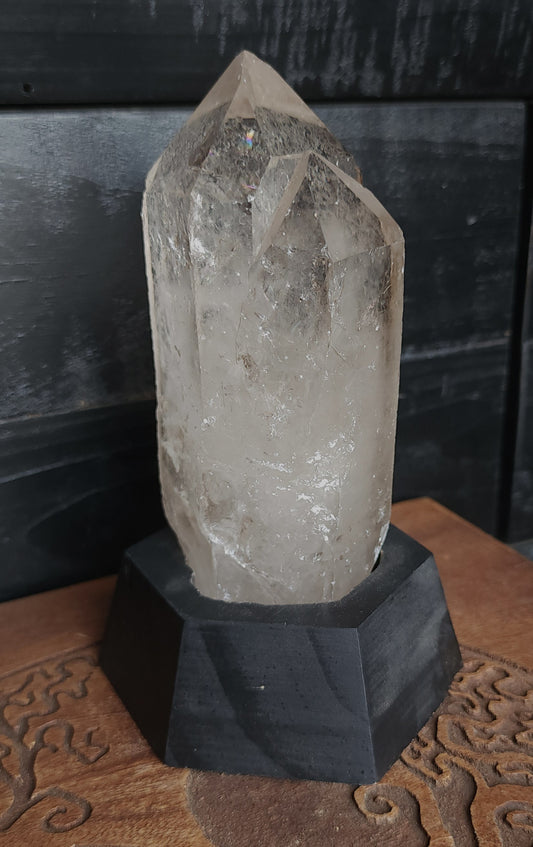 Smoky Twin Quartz Point With Base