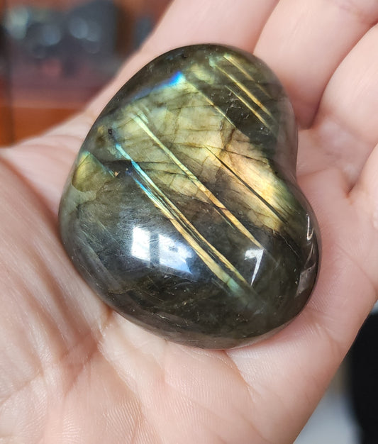 Labradorite Heart