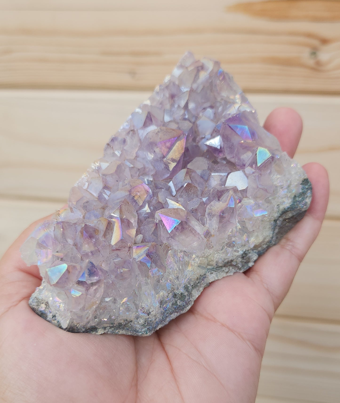 Tanzine Aura Amethyst Cluster