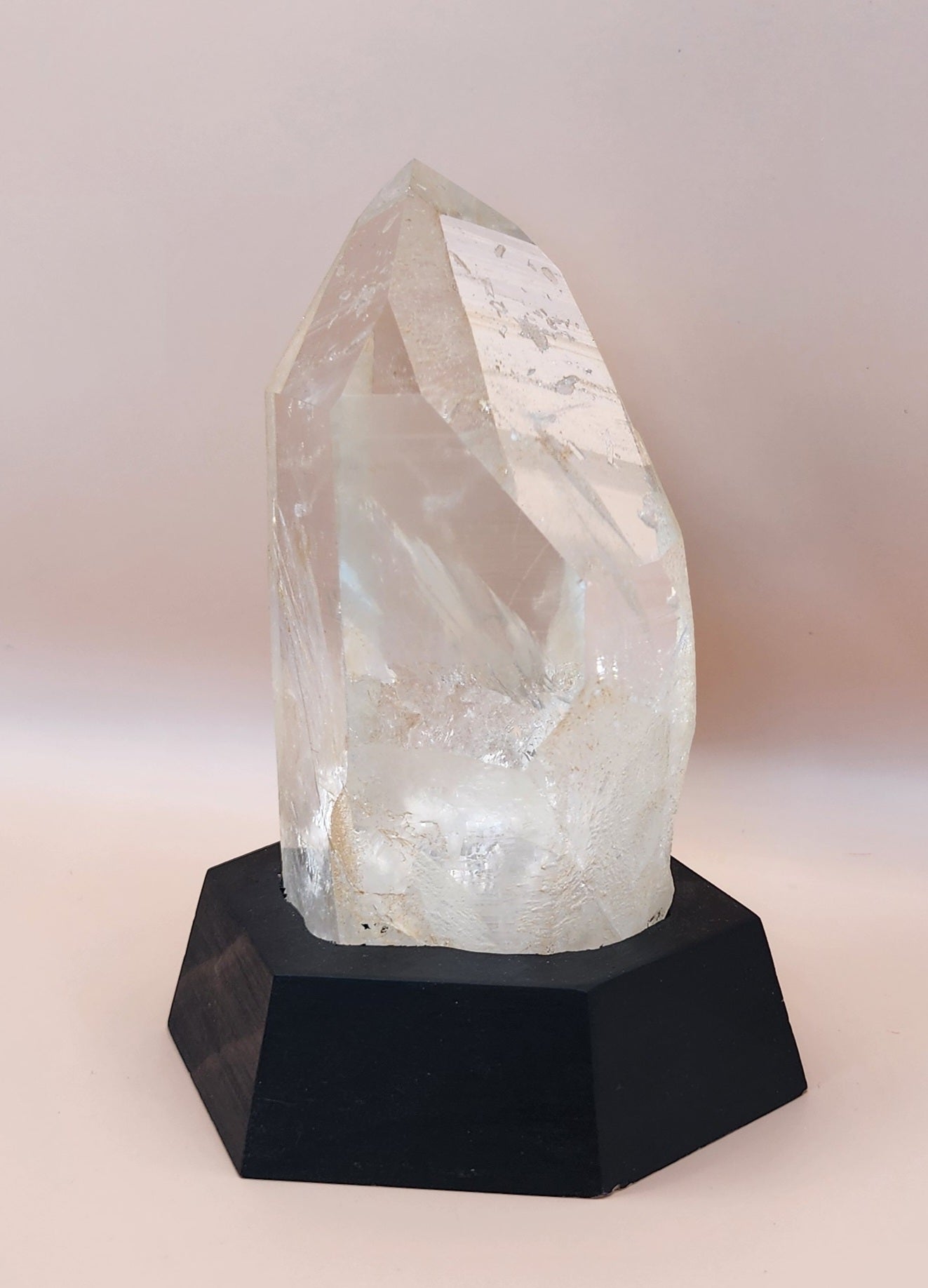 Clear Tangerine Quartz Point With Base