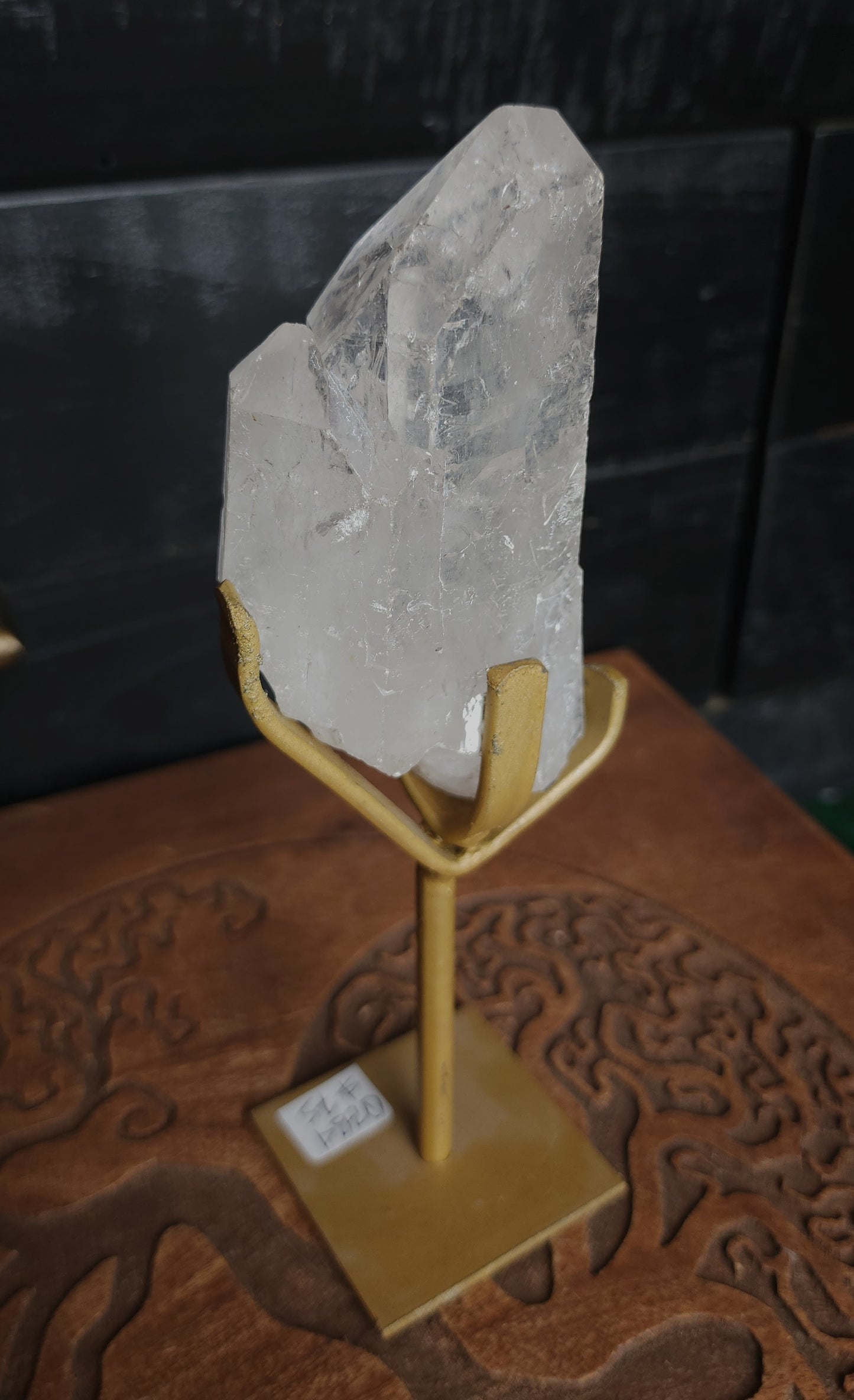 Clear Quartz Cluster With Stand