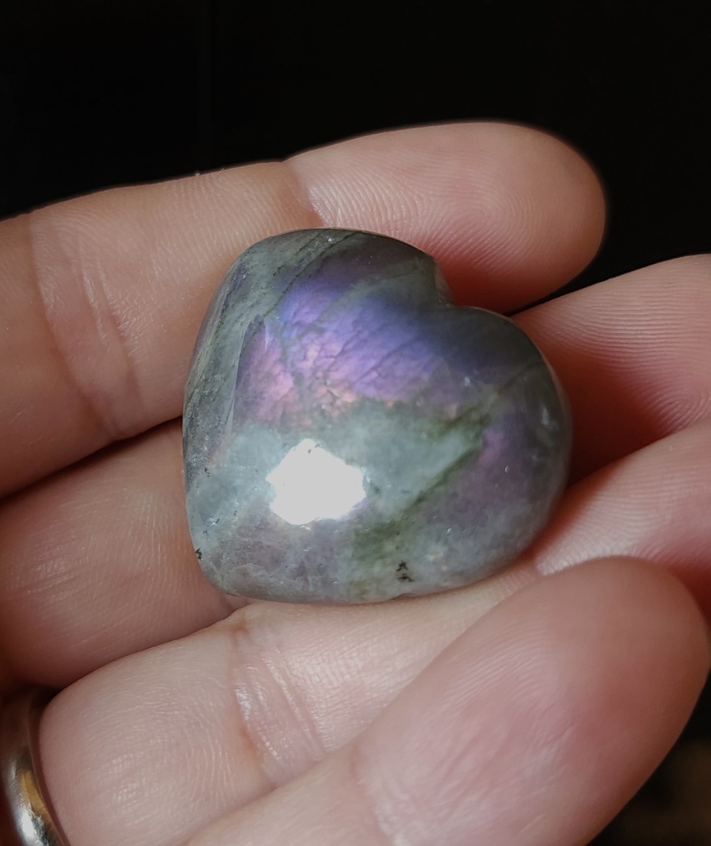 Purple Labradorite Heart - Random