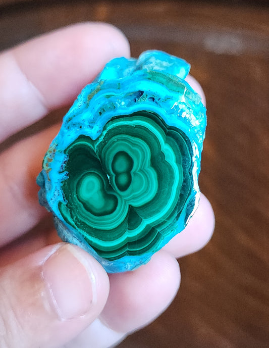 Malachite in Chrysocolla