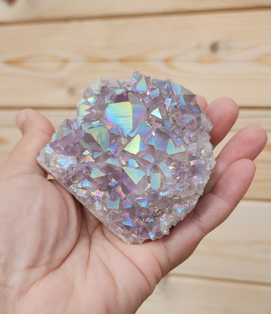 Tanzine Aura Amethyst Cluster