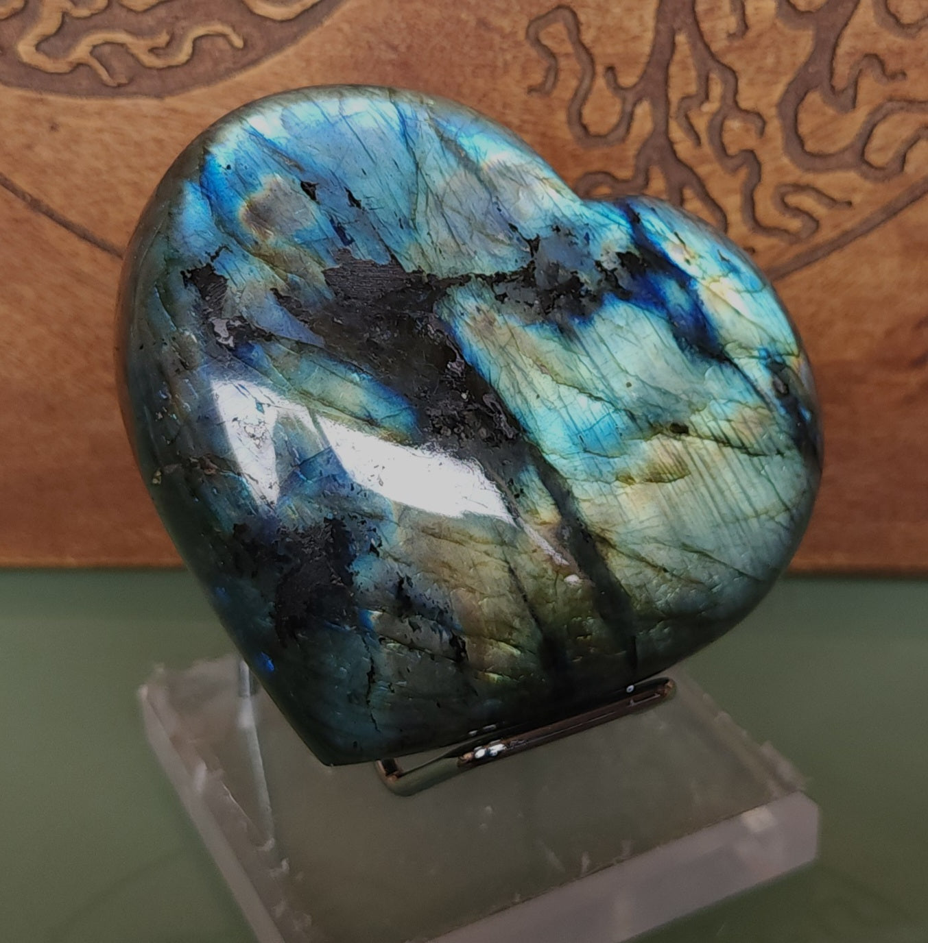 Labradorite Heart