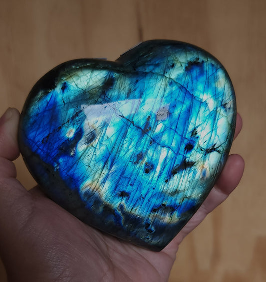 Labradorite Heart