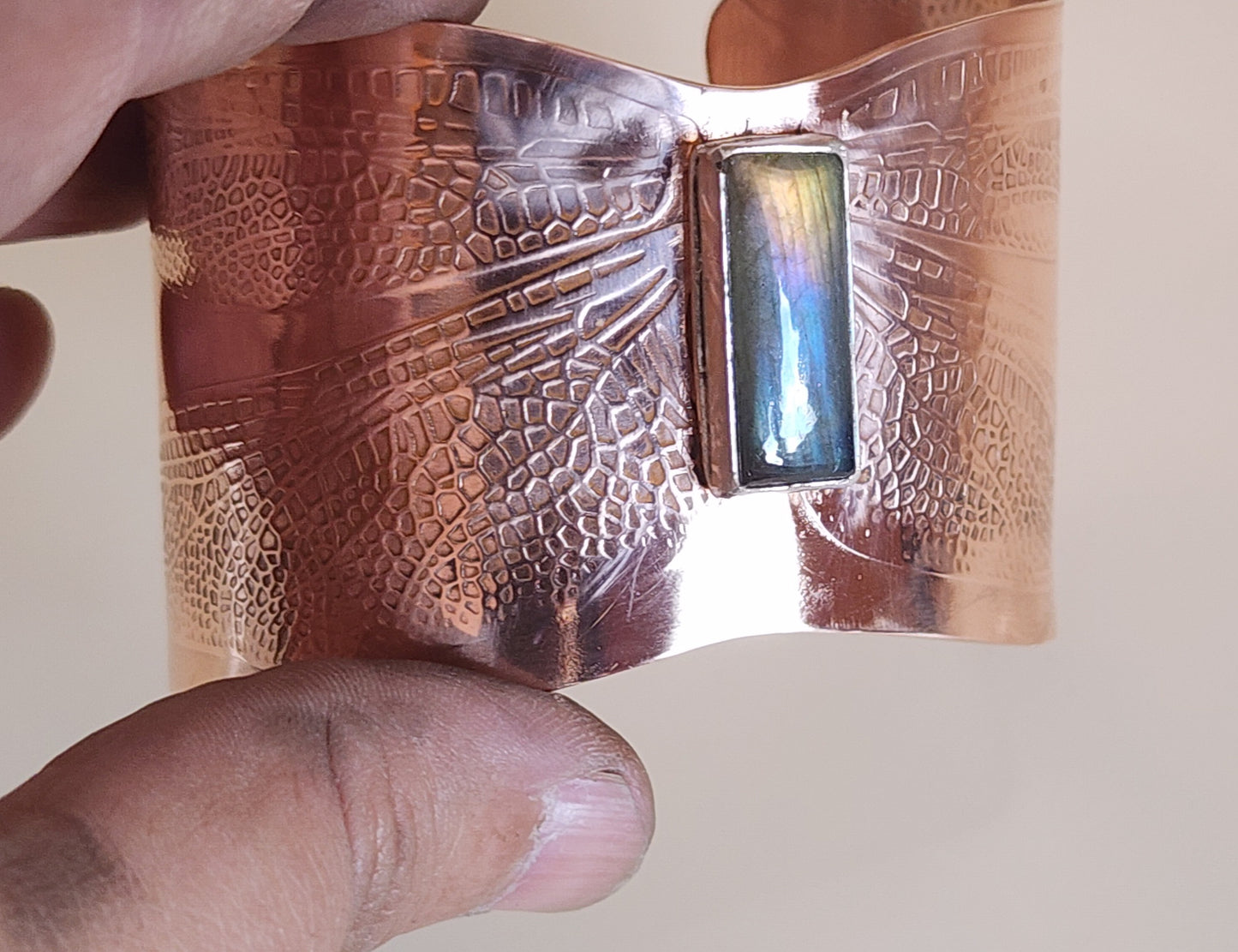 Dragonfly Copper Cuff Bracelet