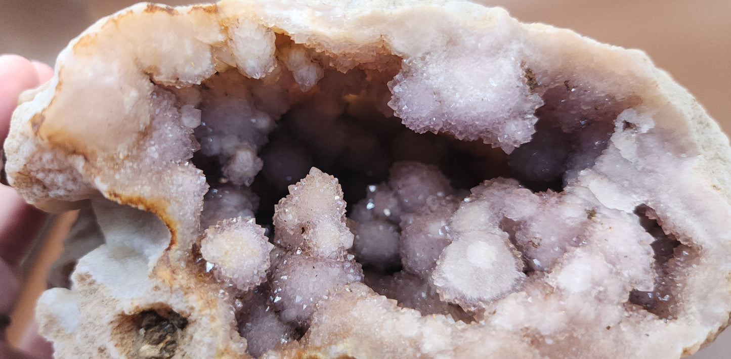 Pink Amethyst Flower Agate Specimen Geode