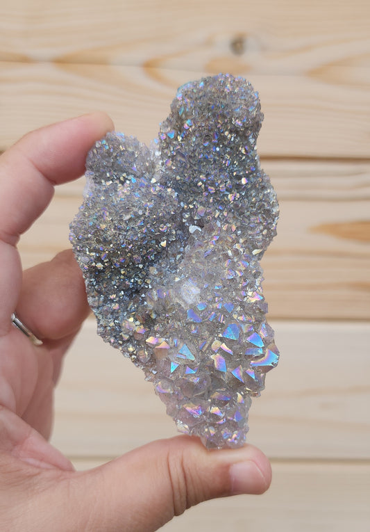 Tanzine Aura Amethyst Cluster