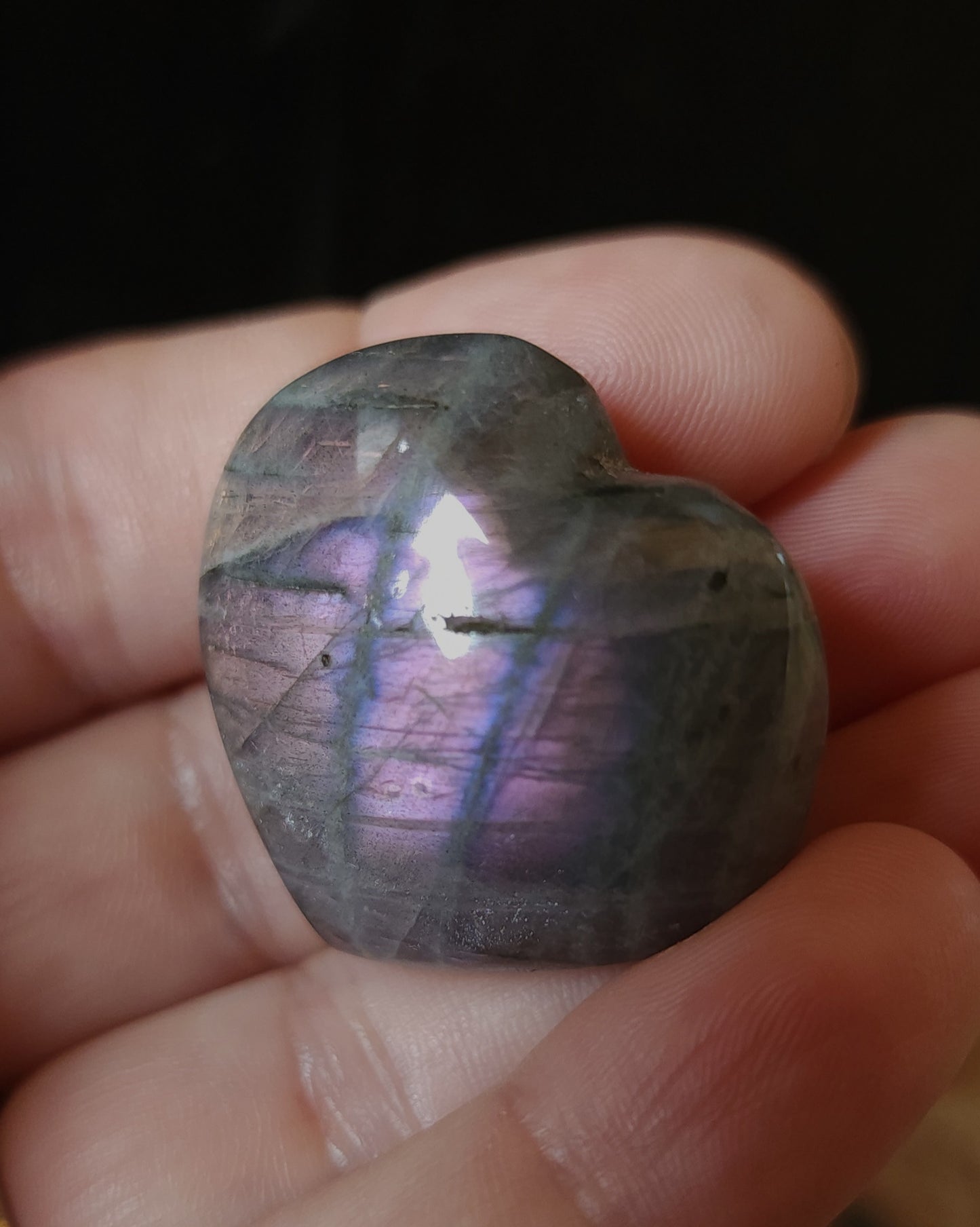 Purple Labradorite Heart - Random