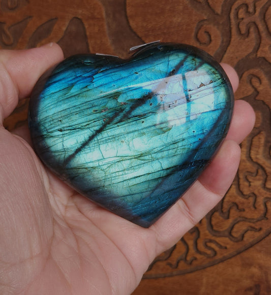 Labradorite Heart