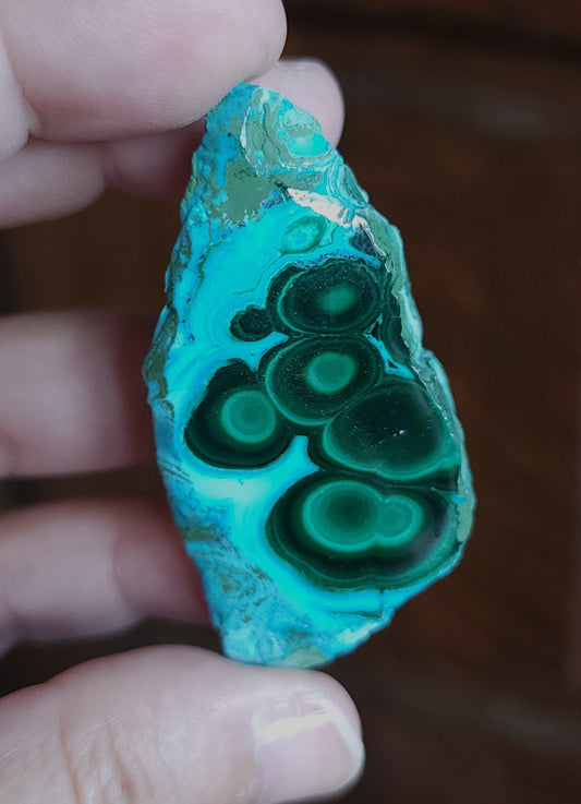 Malachite in Chrysocolla