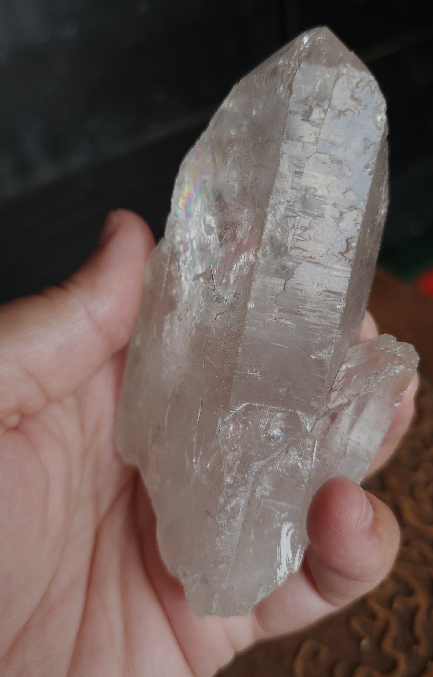 Clear Quartz Cluster With Stand