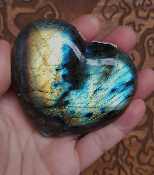 Labradorite Heart