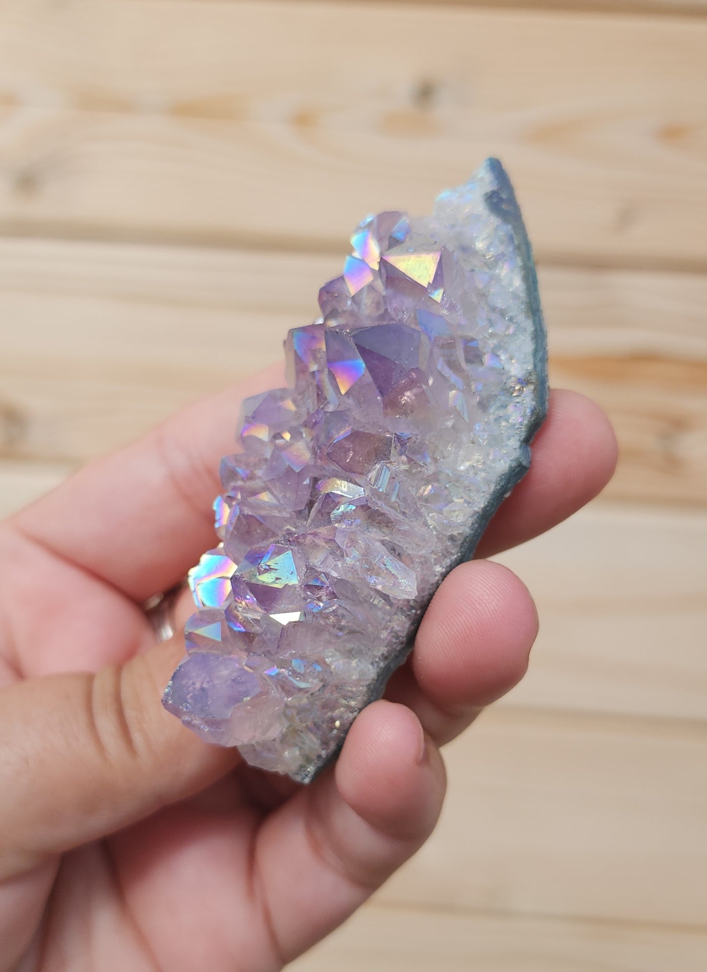 Tanzine Aura Amethyst Cluster