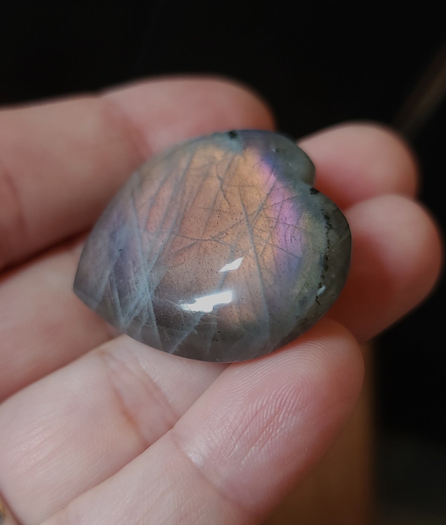 Purple Labradorite Heart - Random
