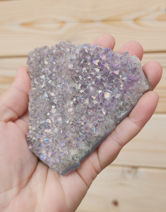 Tanzine Aura Amethyst Cluster