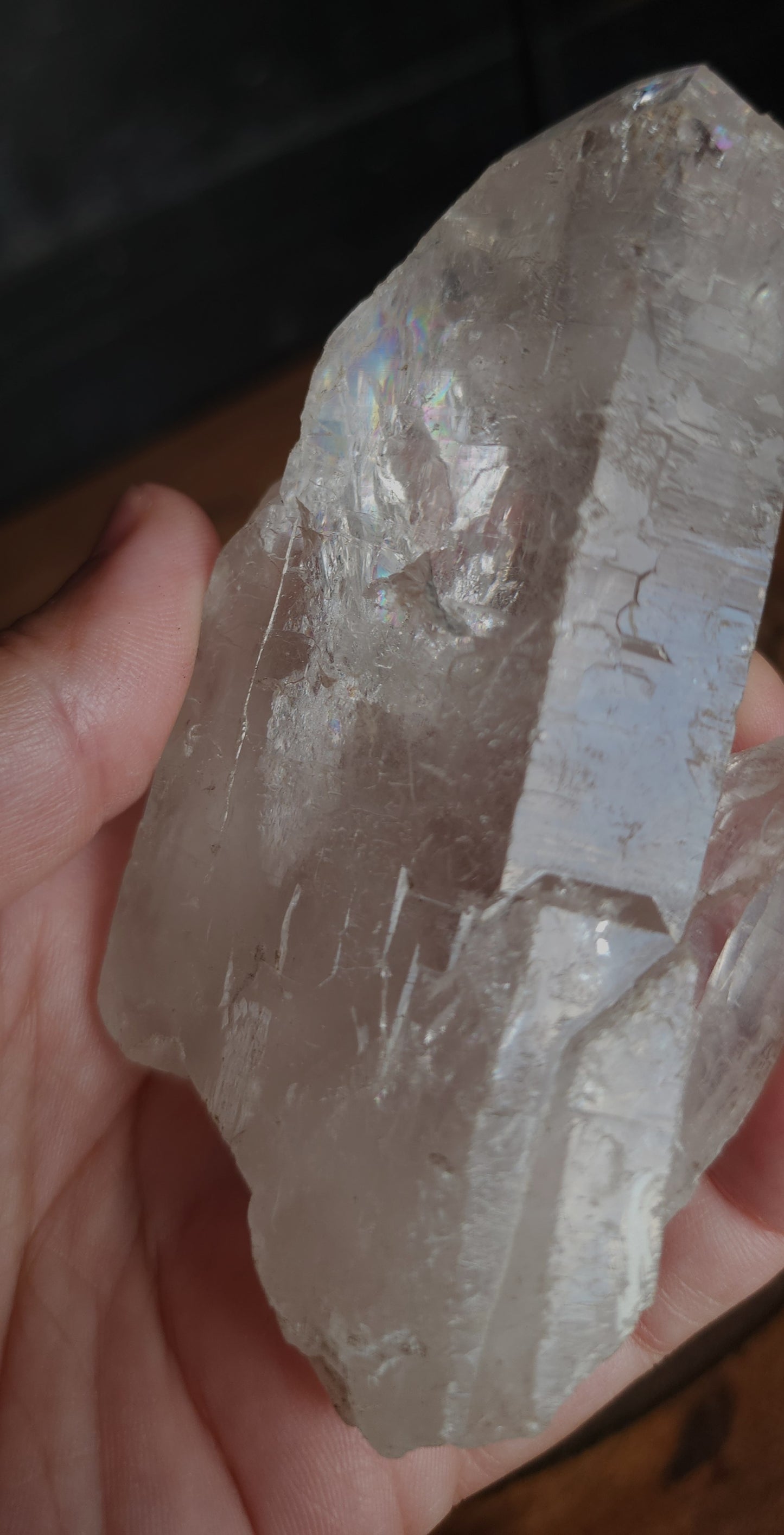 Clear Quartz Cluster With Stand