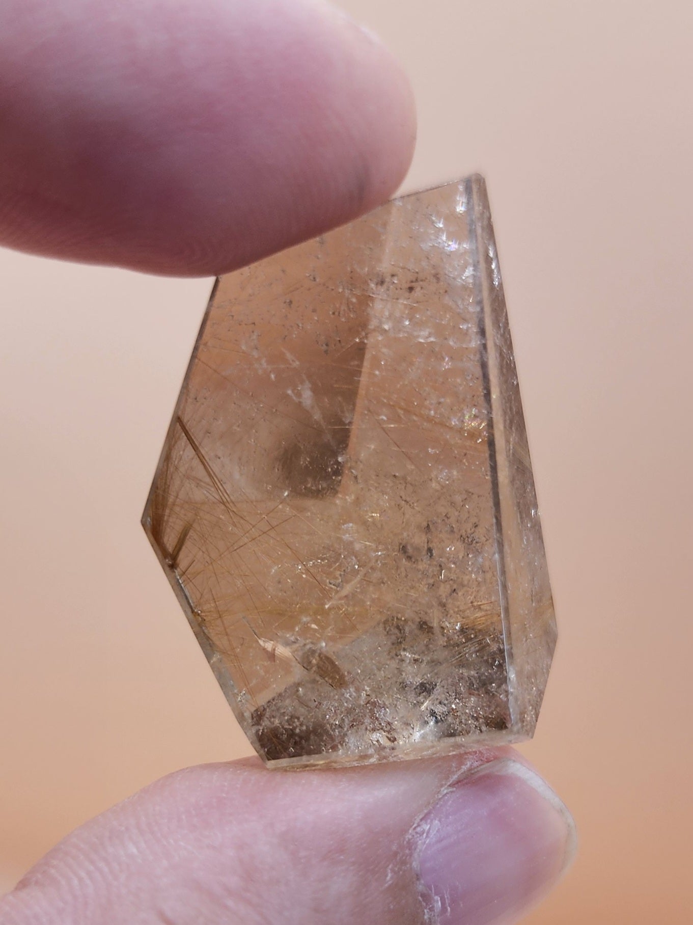 Golden Rutilated Smoky Quartz Freeform