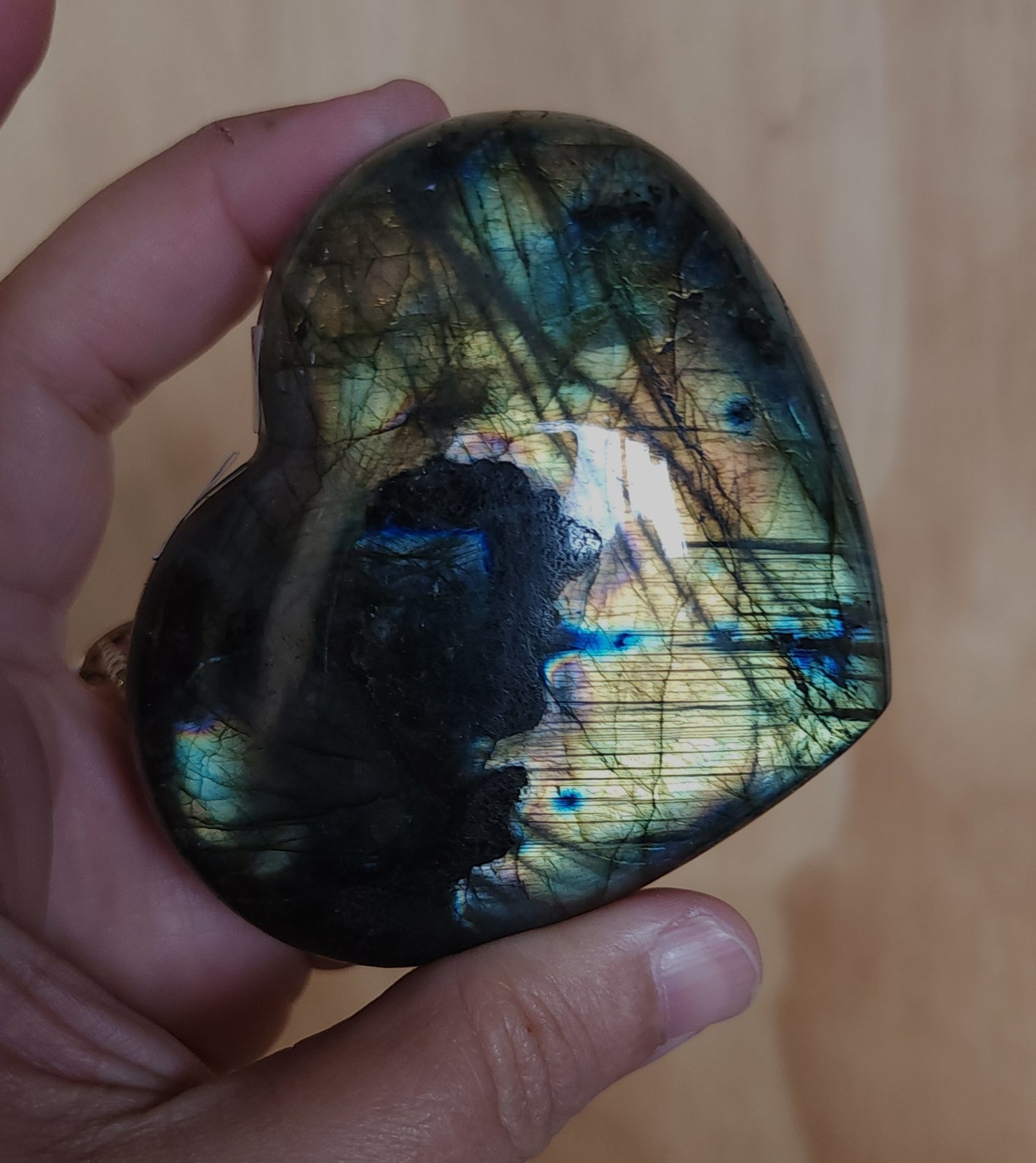 Labradorite Heart