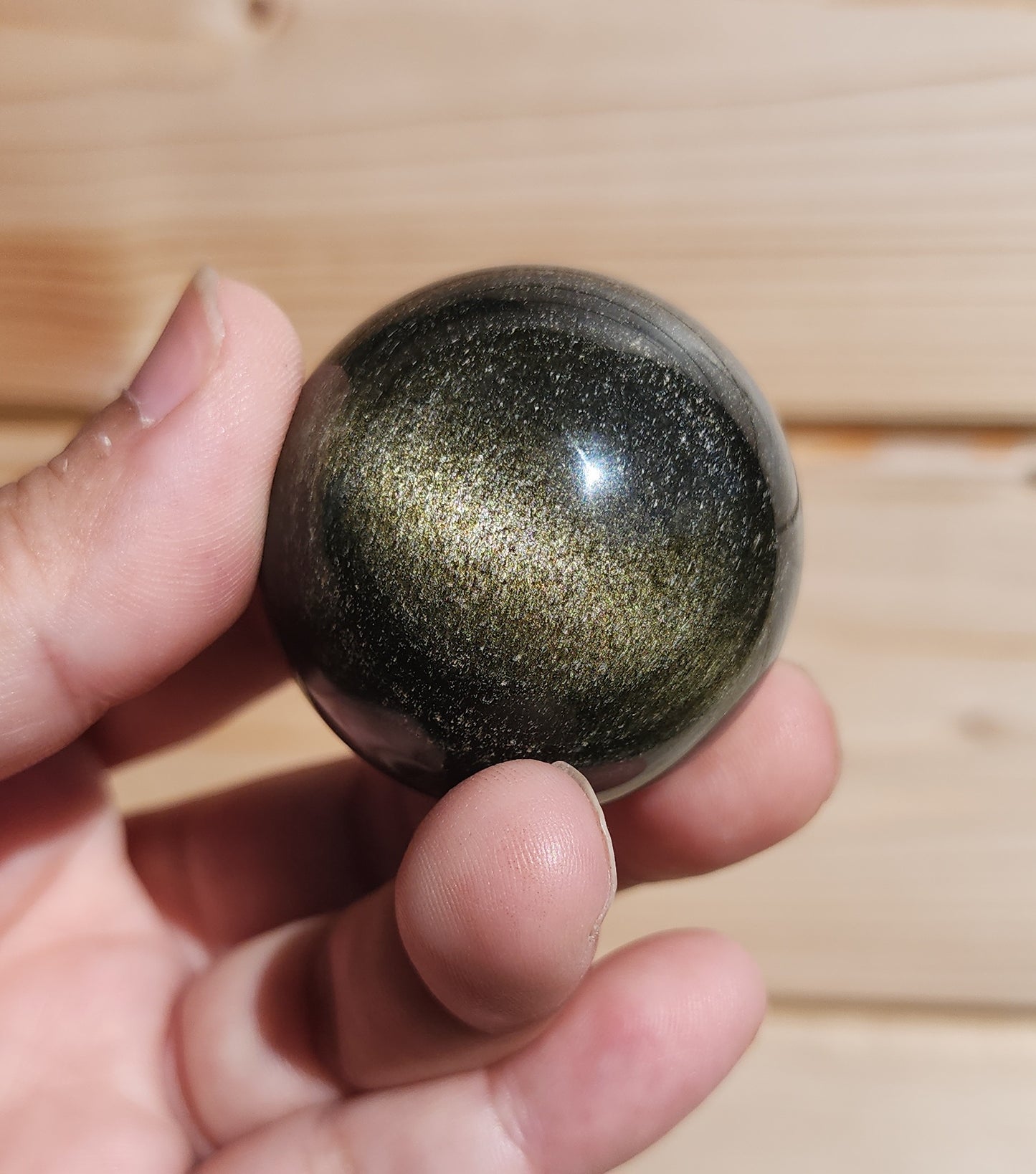 Gold Sheen Obsidian Sphere 4cm