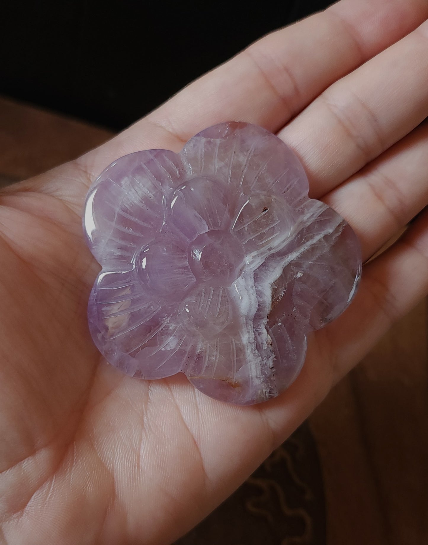 Chevron Amethyst Flower