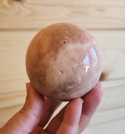 Pink Amethyst Sphere with Druzy