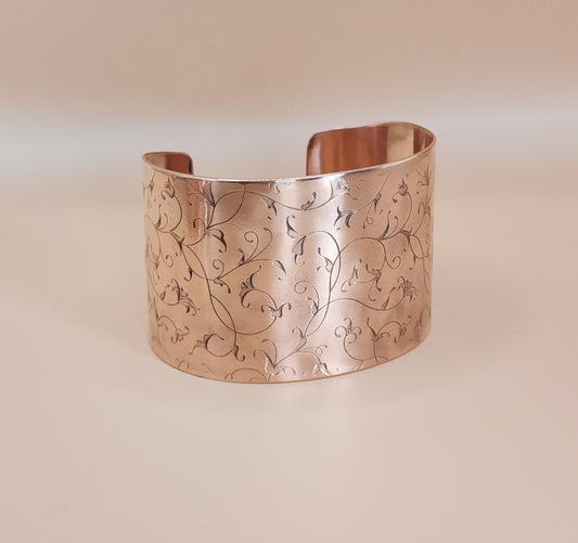 "Elven" Extra Wide Copper Cuff