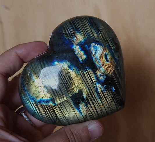 Labradorite Heart