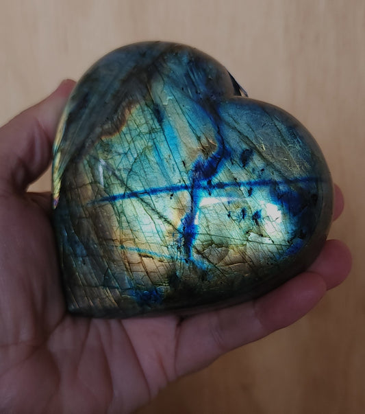 Labradorite Heart