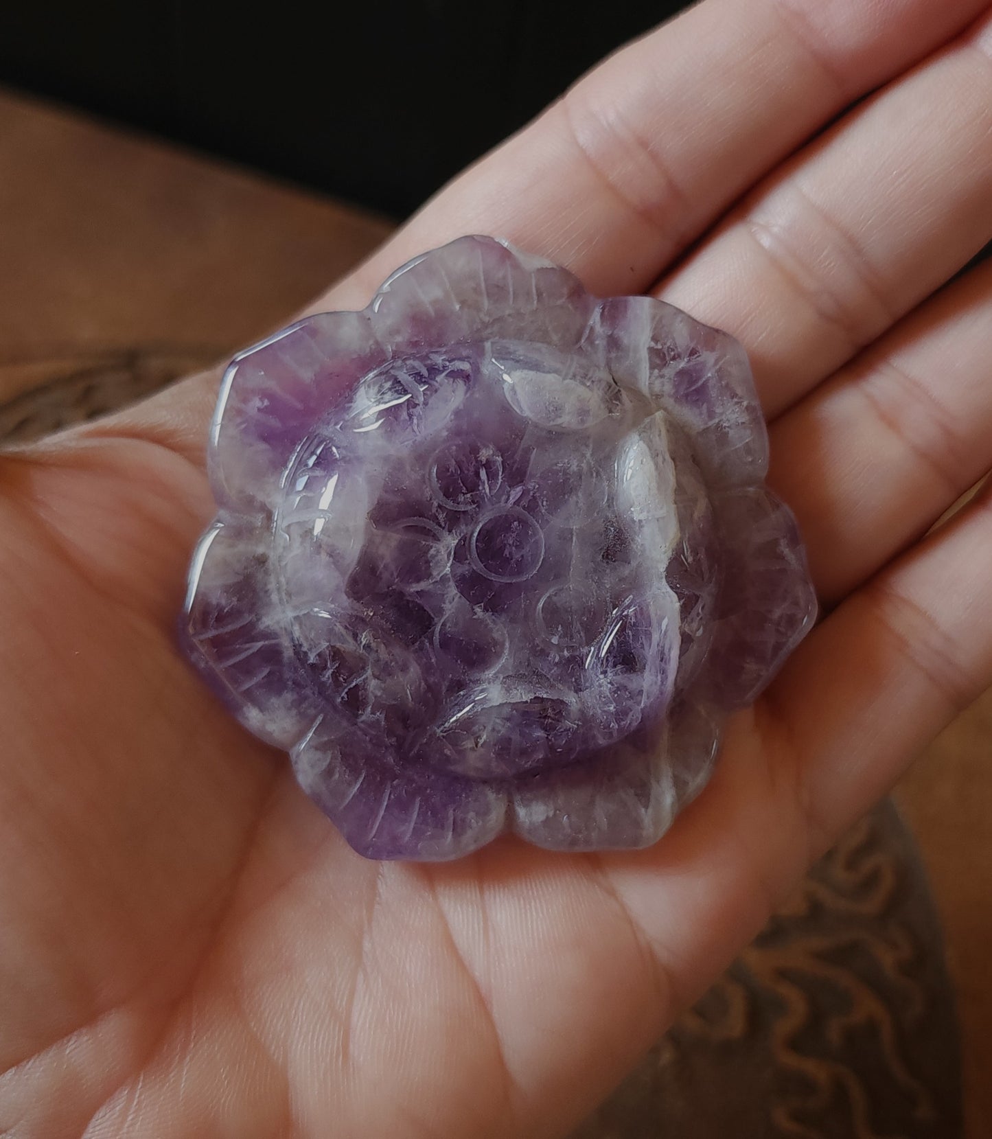 Amethyst & Smoky Quartz Lotus
