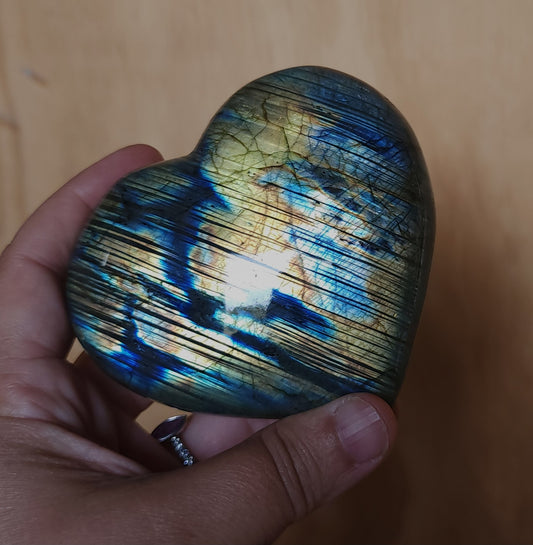 Labradorite Heart