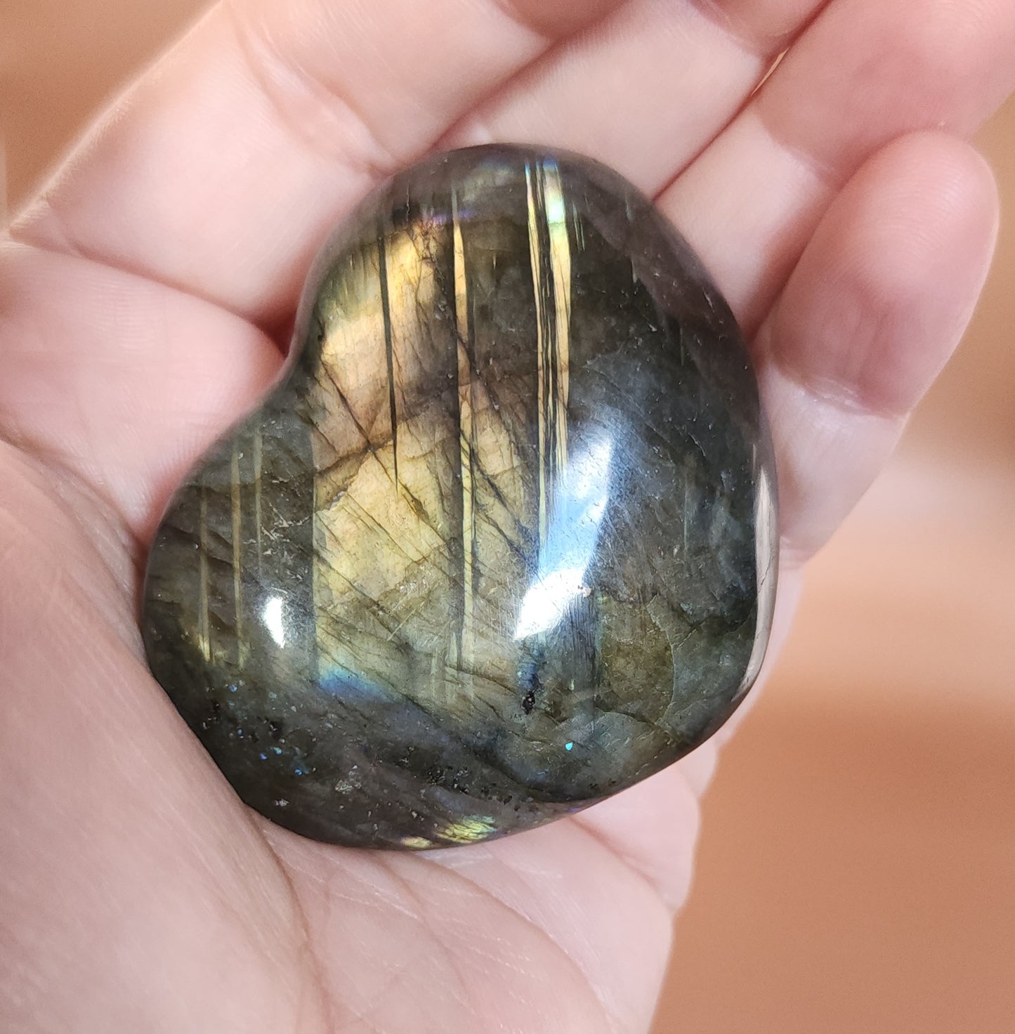 Labradorite Heart