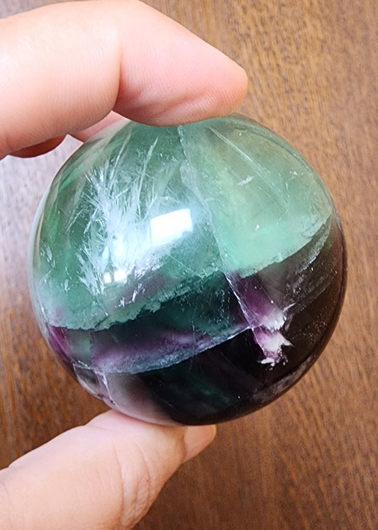 Snowflake Fluorite Sphere 5.5cm