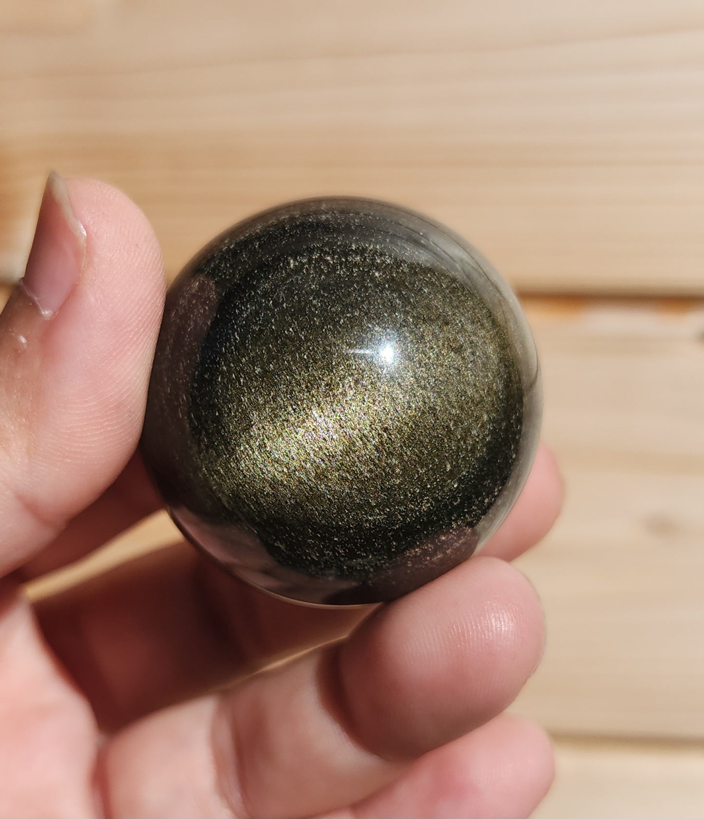 Gold Sheen Obsidian Sphere 4cm