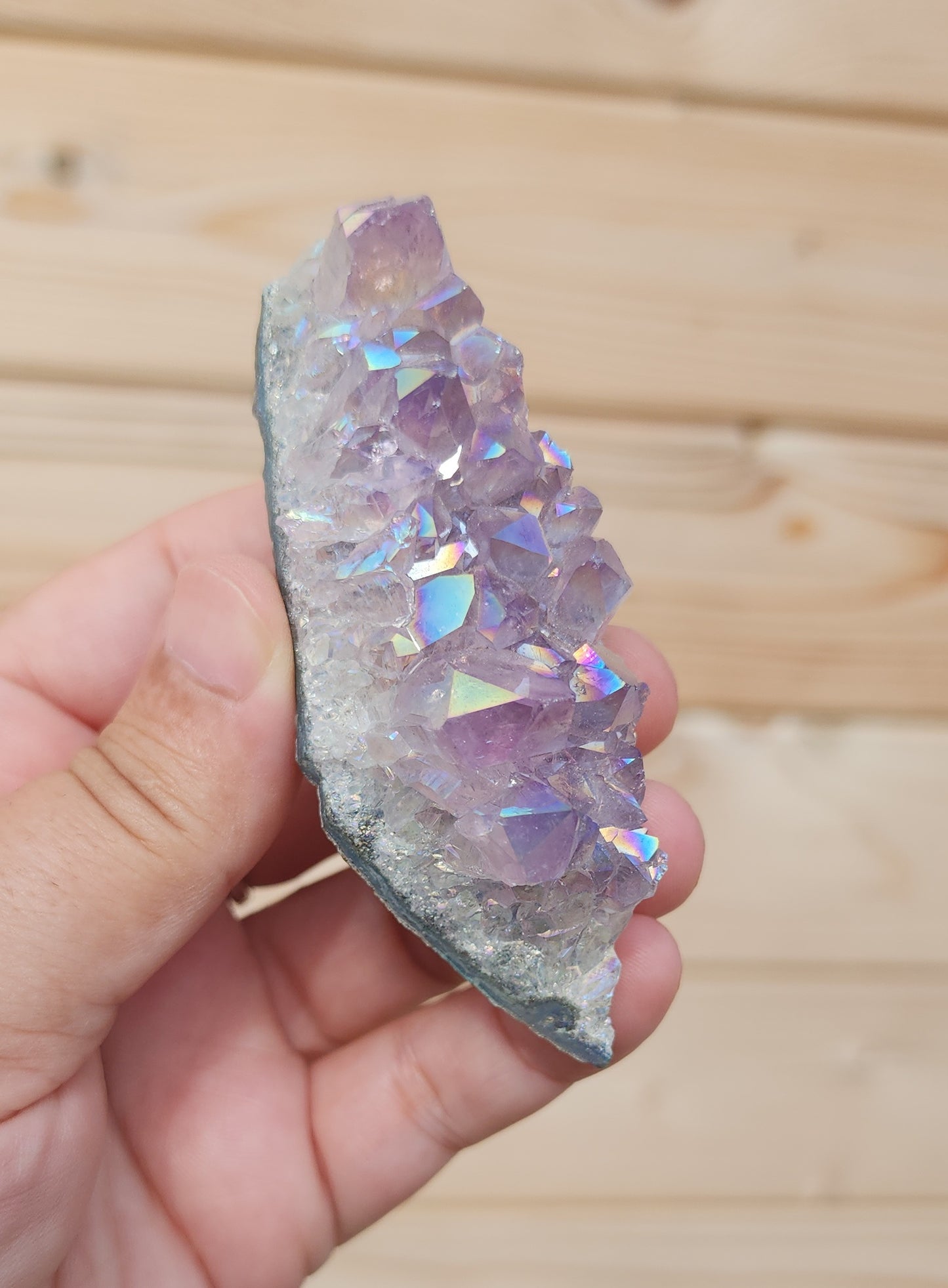 Tanzine Aura Amethyst Cluster