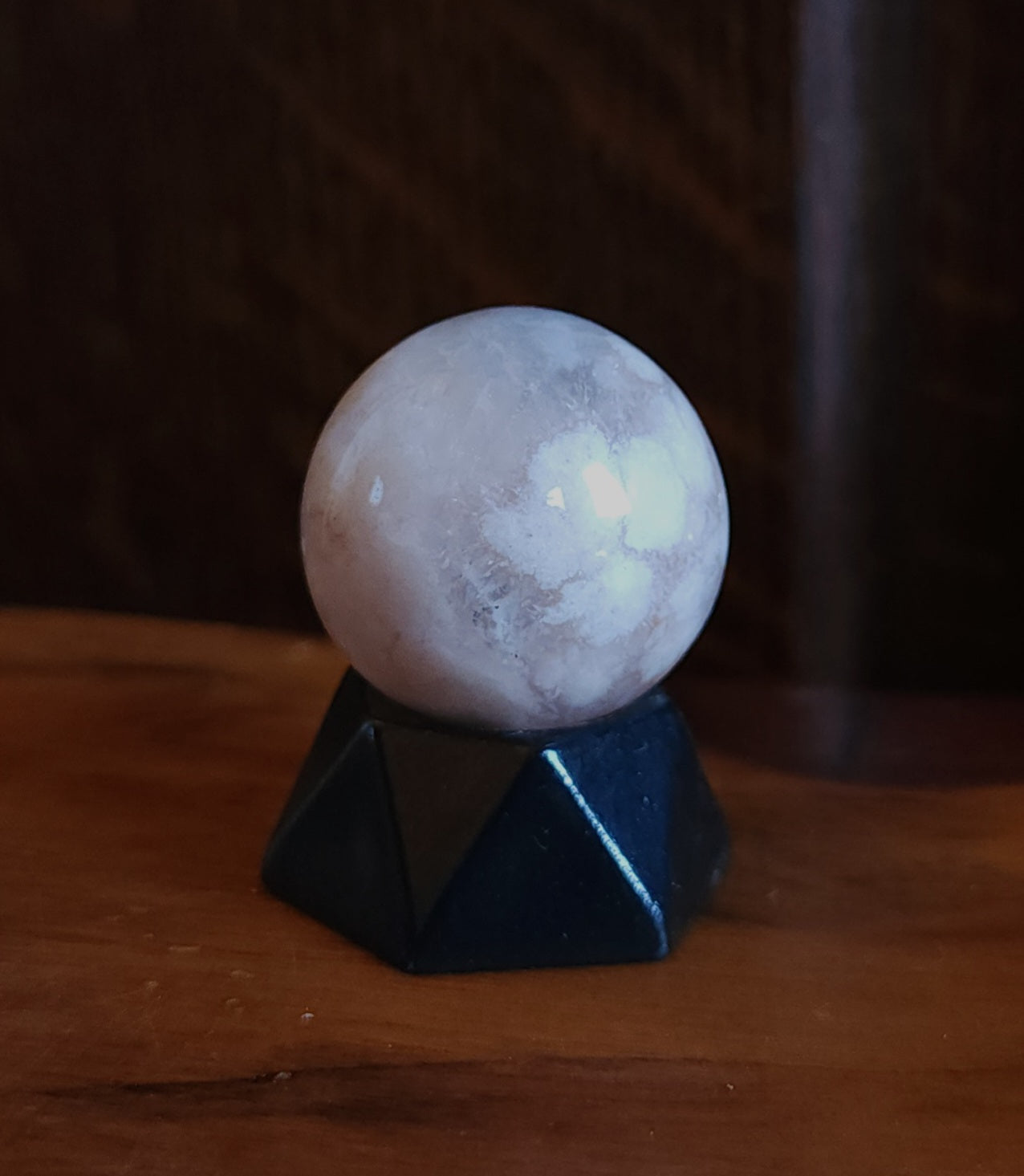 Flower Agate Mini Sphere 2.8cm