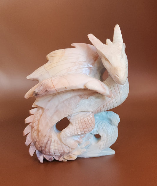Hand Carved Amazonite Dragon