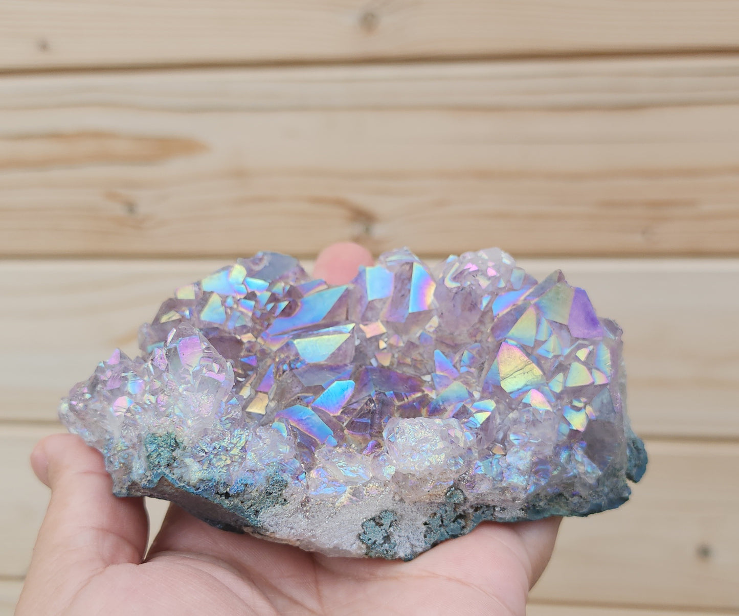 Tanzine Aura Amethyst Cluster