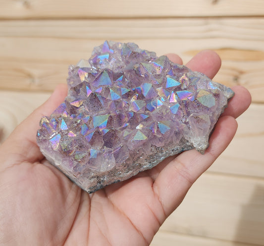Tanzine Aura Amethyst Cluster