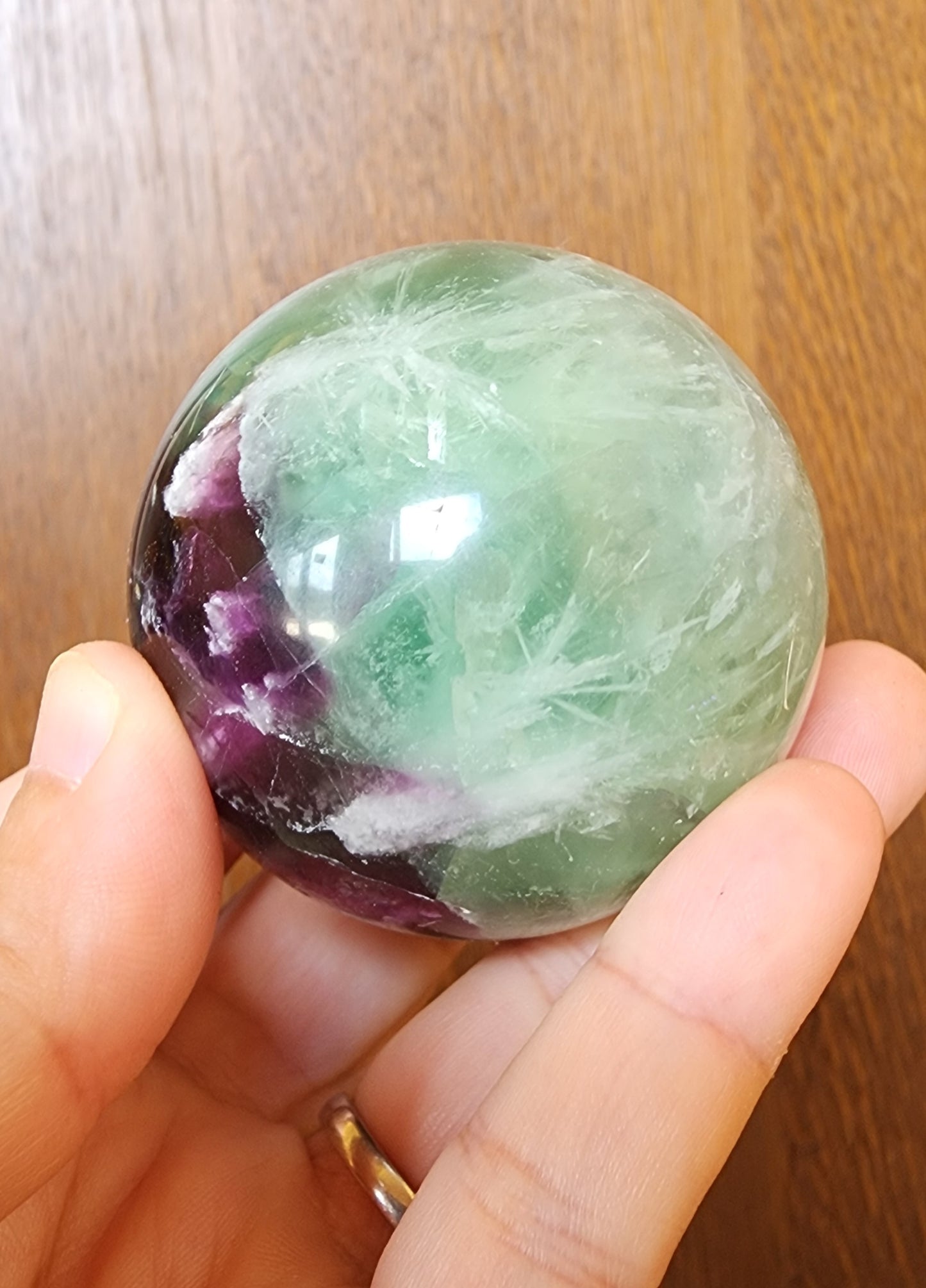 Snowflake Fluorite Sphere 5.5cm