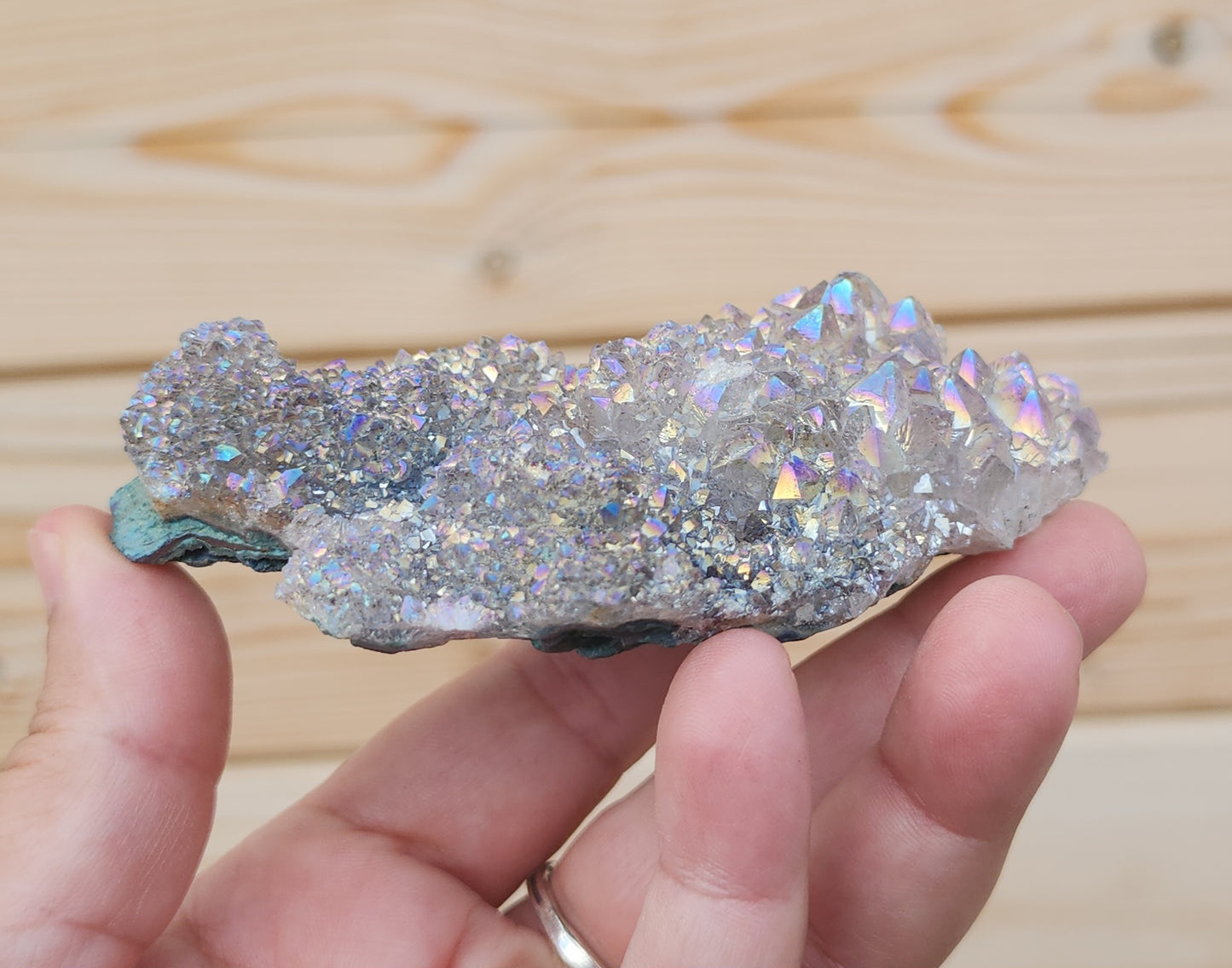 Tanzine Aura Amethyst Cluster