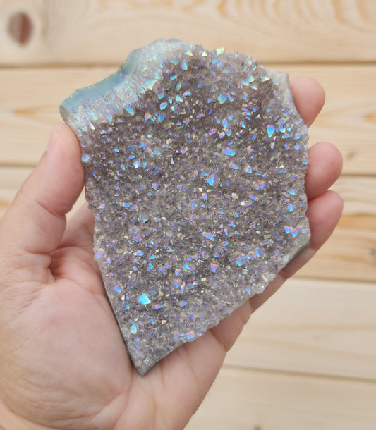 Tanzine Aura Amethyst Cluster