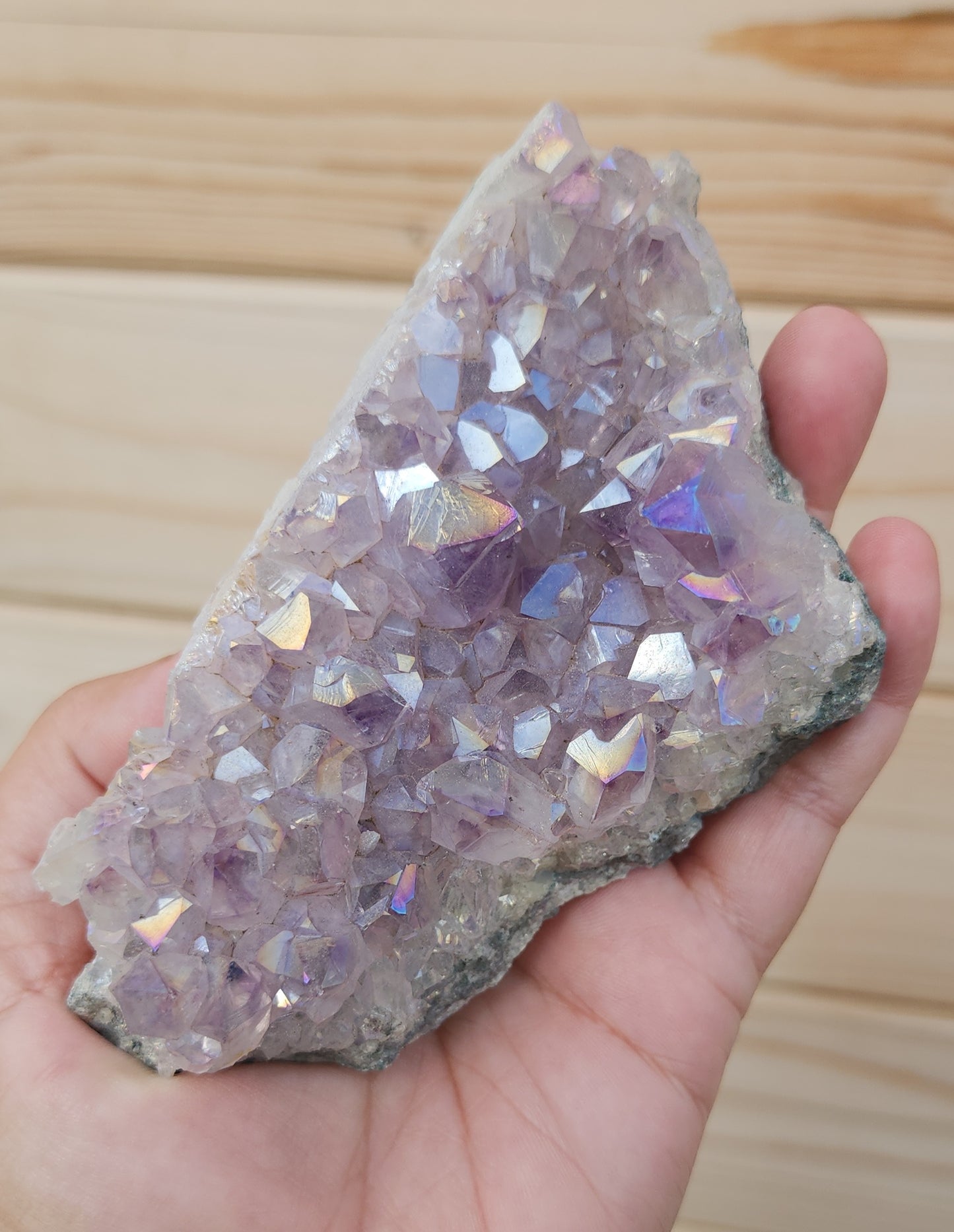 Tanzine Aura Amethyst Cluster