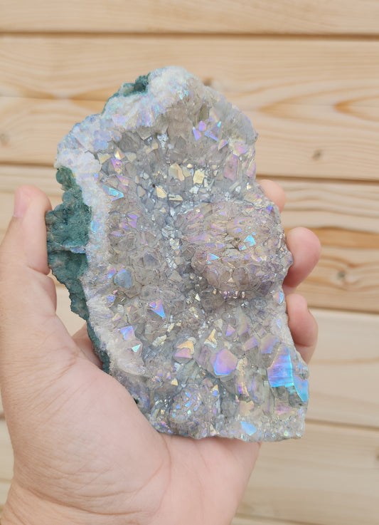 Tanzine Aura Amethyst Cluster