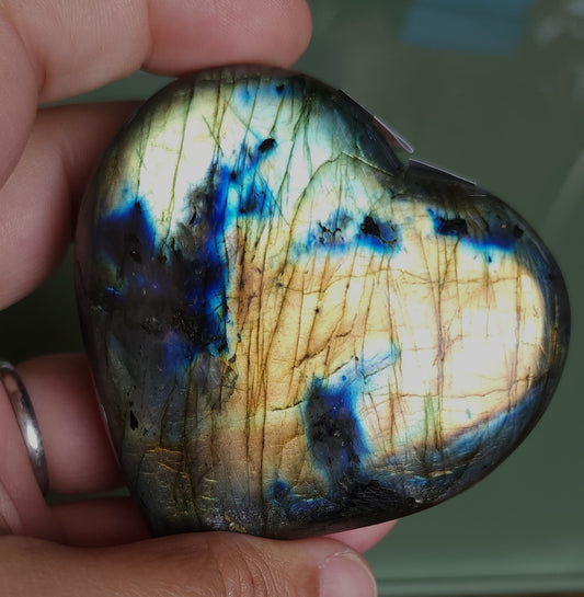 Labradorite Heart